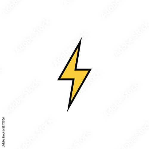 Lightning icon vector for web and mobile app. electric sign and symbol. power icon. energy sign