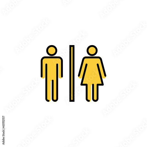 Toilet icon vector for web and mobile app. Girls and boys restrooms sign and symbol. bathroom sign. wc  lavatory