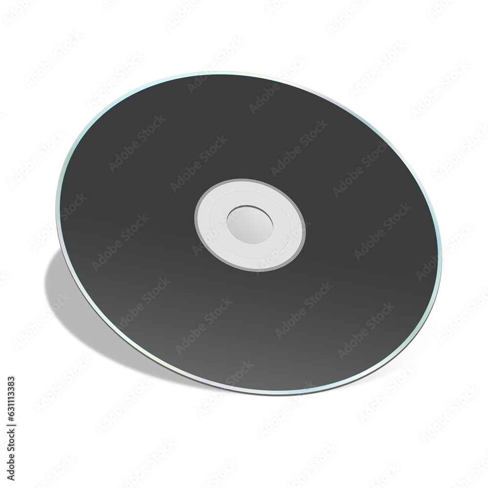 CD or DVD blank template black for presentation layouts and design. 3D rendering. CD or DVD blank template black for presentation layouts and design. 3D rendering.
