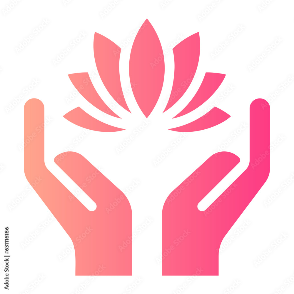 Obraz premium meditation gradient icon