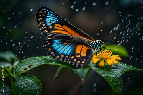 butterfly on the leaf © aimenyounas