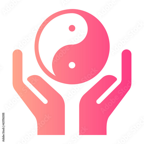 yin yang gradient icon