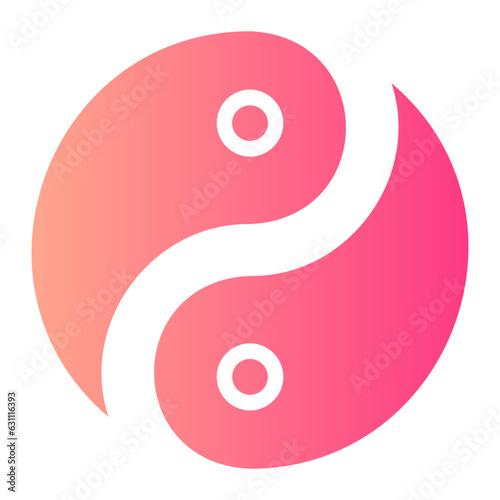 yin yang gradient icon