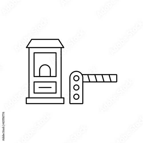 Toll plaza Vector Icon

