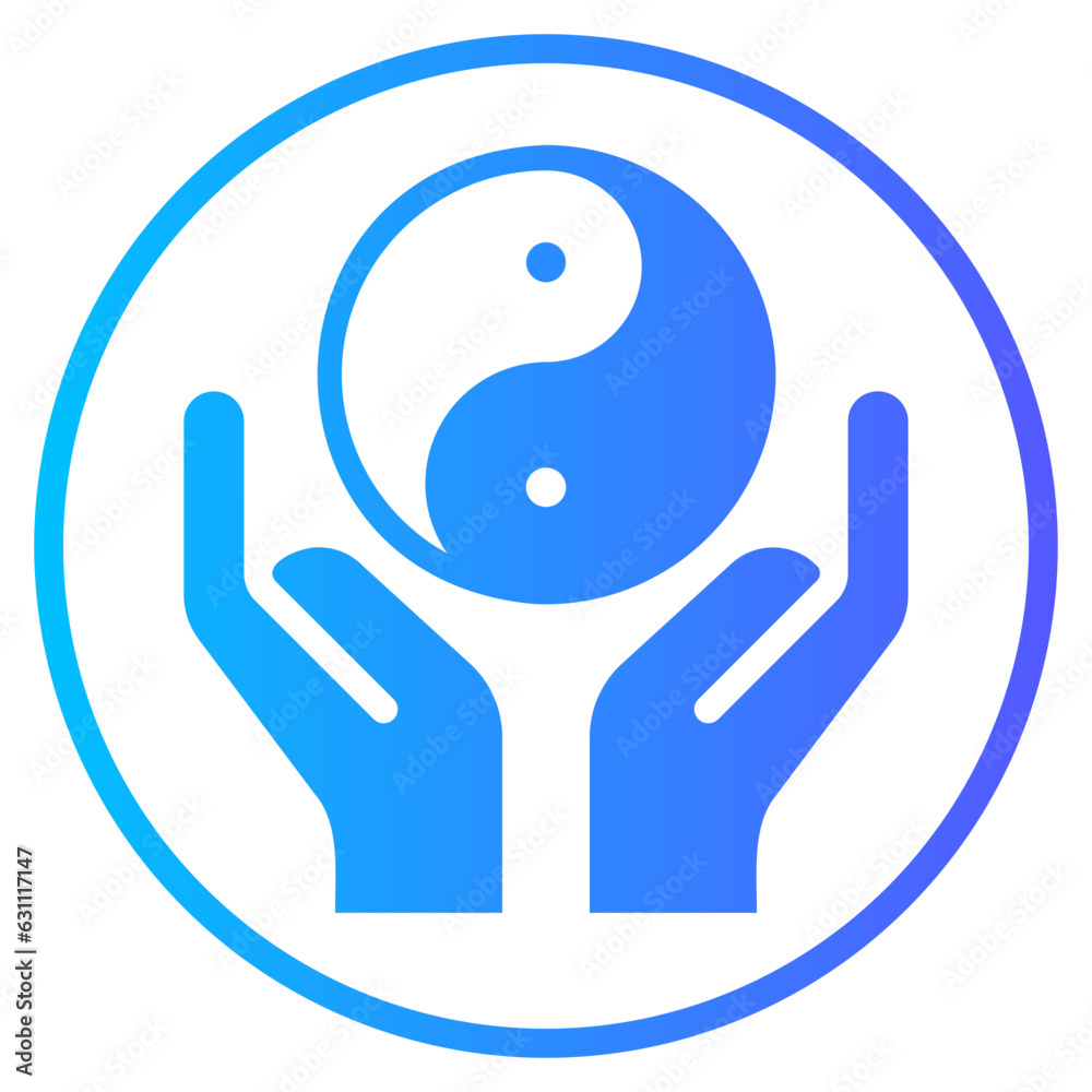 Fototapeta premium yin yang gradient icon