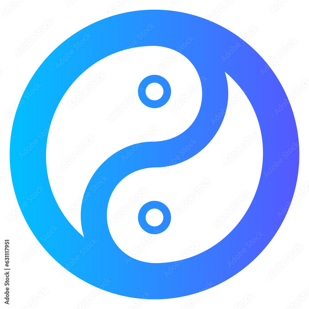 yin yang gradient icon yin yang gradient icon