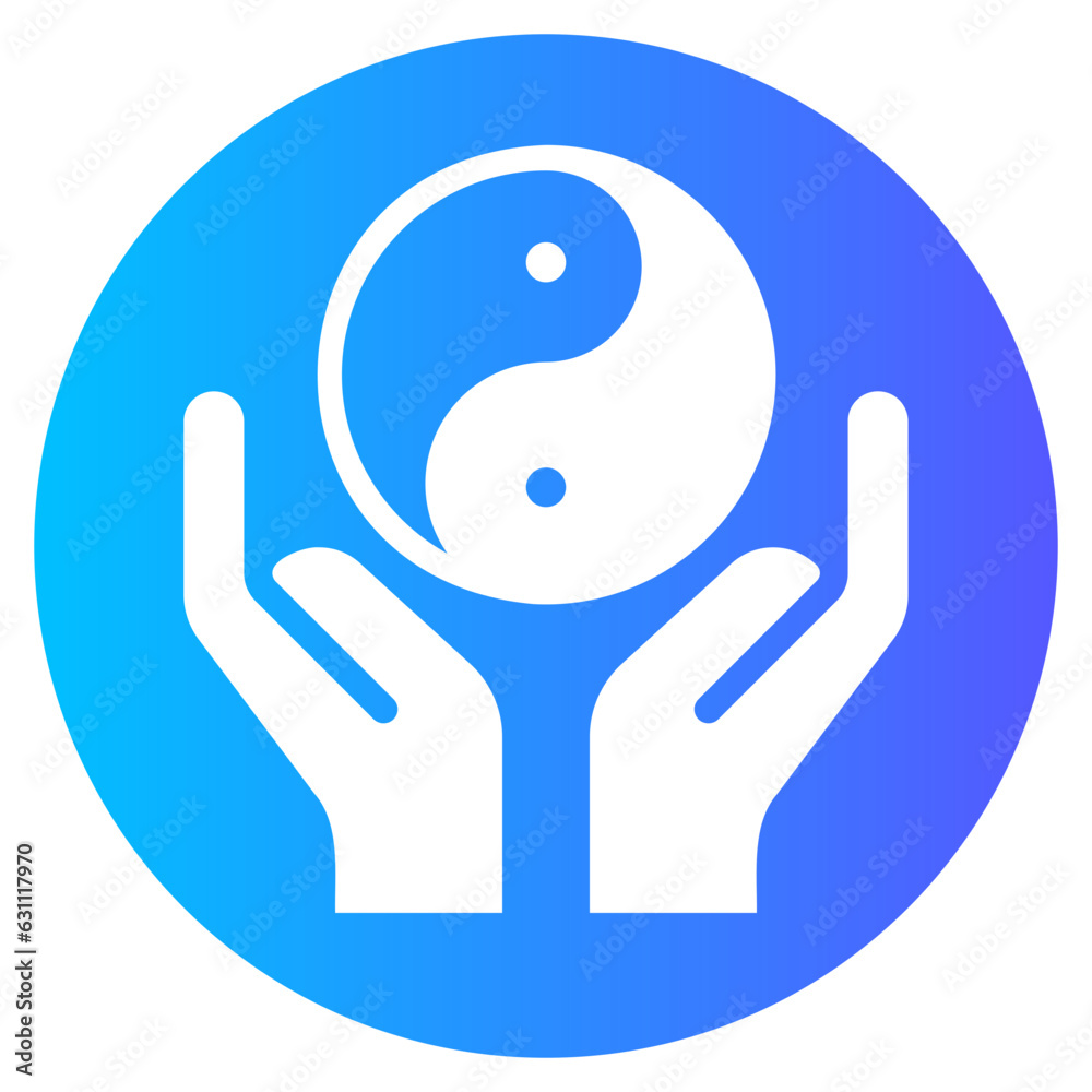 yin yang gradient icon yin yang gradient icon