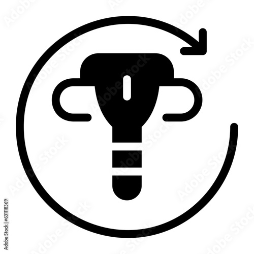 menstrual cycle glyph icon