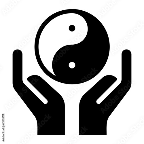 yin yang glyph icon