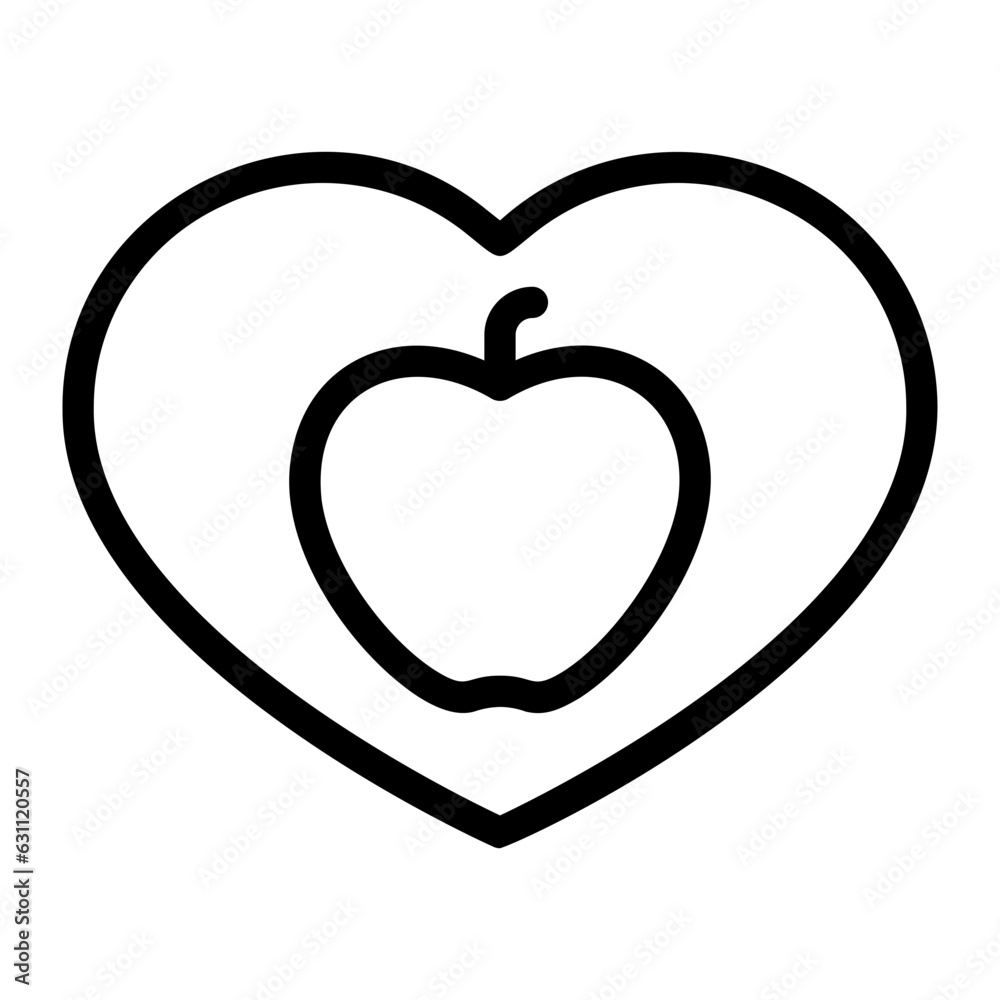 Fototapeta premium healthy diet line icon