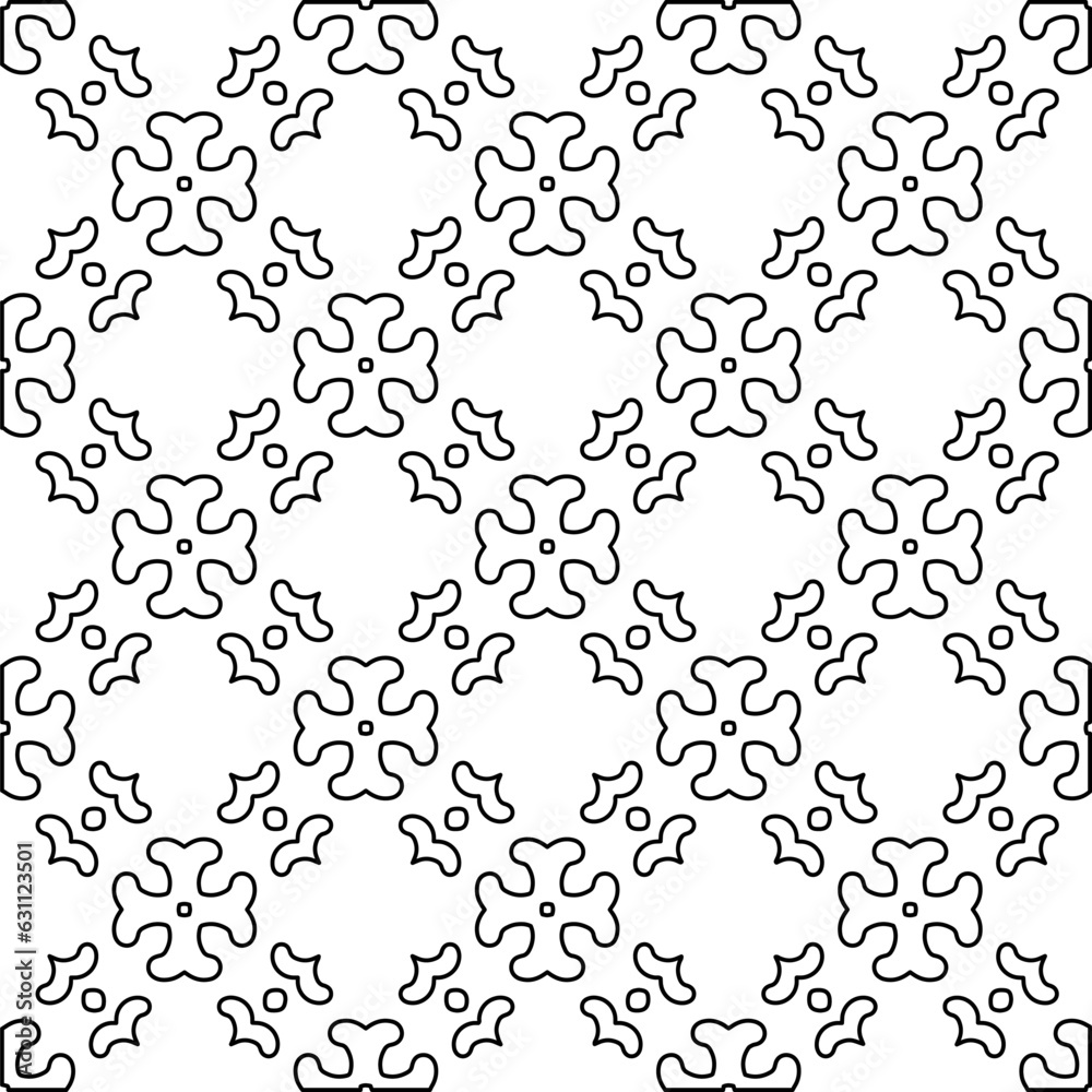 
White background with black lines. Modern stylish abstract texture. Repeating geometric shapes from striped elements.