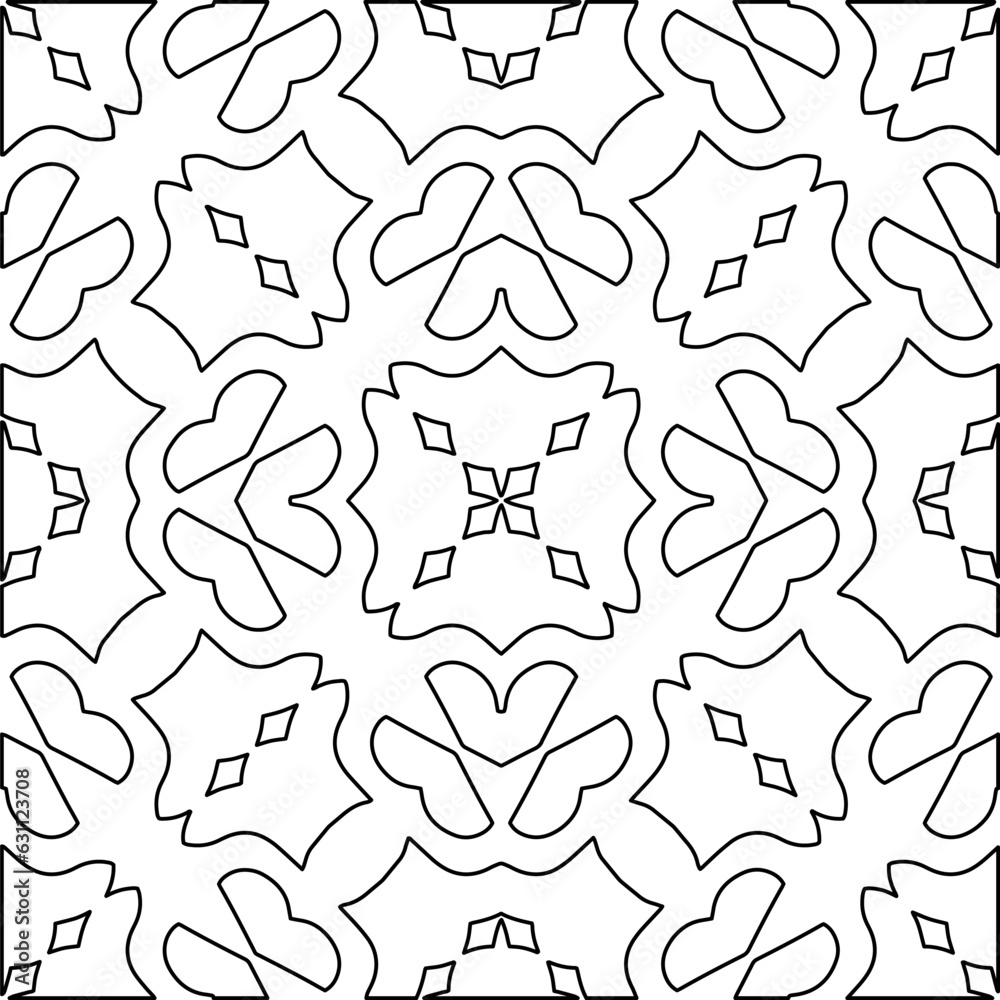 White background with black lines. Modern stylish abstract texture. Repeating geometric shapes from striped elements.
White background with black lines. Modern stylish abstract texture. Repeating geometric shapes from striped elements.