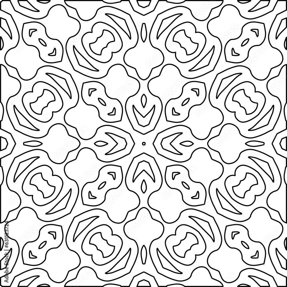 White background with black lines. Modern stylish abstract texture. Repeating geometric shapes from striped elements.
White background with black lines. Modern stylish abstract texture. Repeating geometric shapes from striped elements.
