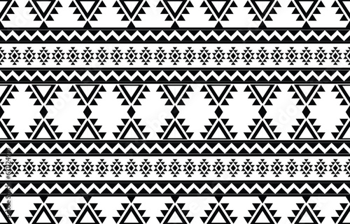 aztec seamless pattern.  rug textile print texture Tribal design, geometric symbols for logo, cards, fabric decorative works. traditional print vector illustration. on black and white background.