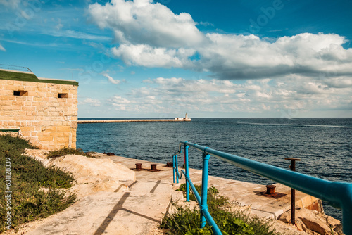 View from the pier to the St. Elmo Bridge and the St. Elmo Breakwater photo