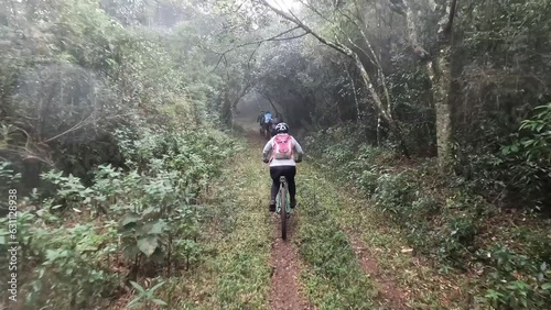 Serra do Japi Mountain Biking: Adrenaline and Stunning Views. Fluid Footage - GoPro - 4k - Helmet view (POV) photo