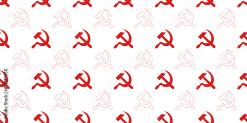 hammer and sickle socialism symbol seamless pattern