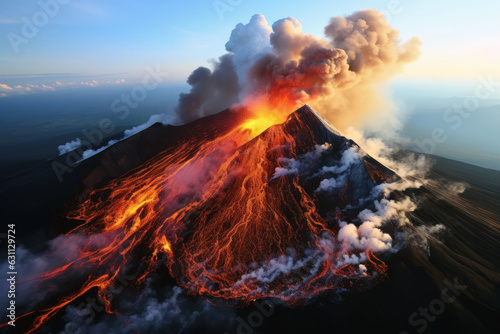 Active volcano lava eruption © Bojan