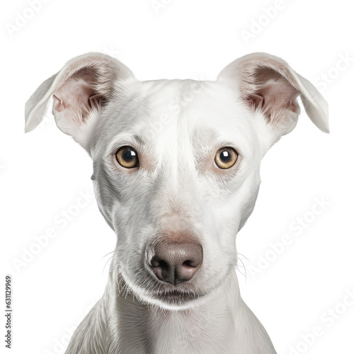 dog looking isolated on white