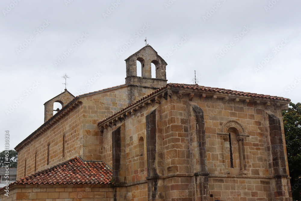 Romanesque church of Santa María de la Oliva in Villaviciosa (Asturias)