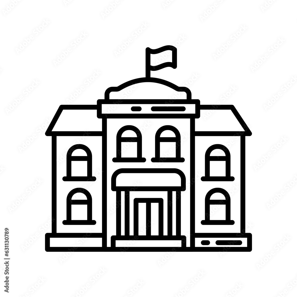 School icon in vector. Illustration School icon in vector. Illustration