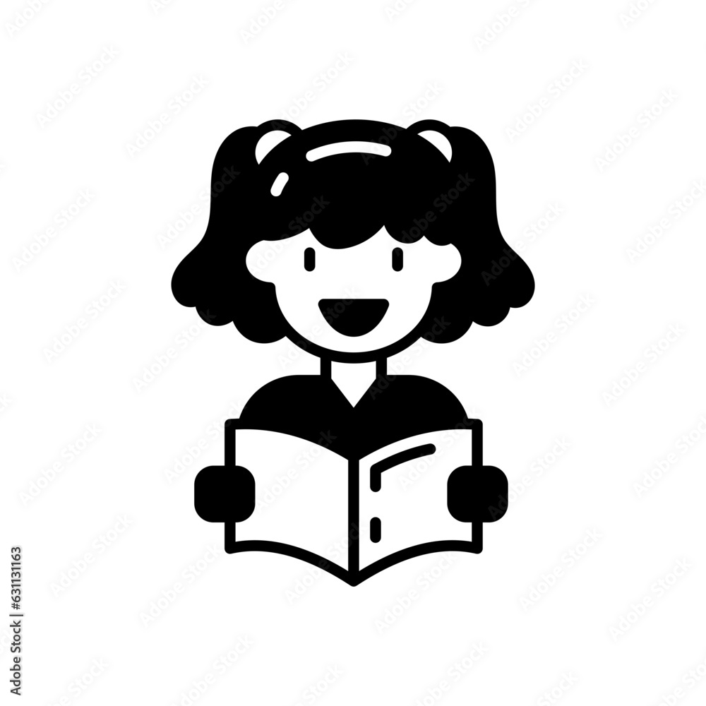 Reading icon in vector. Illustration