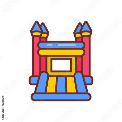 Bouncy Castle icon in vector. Illustration