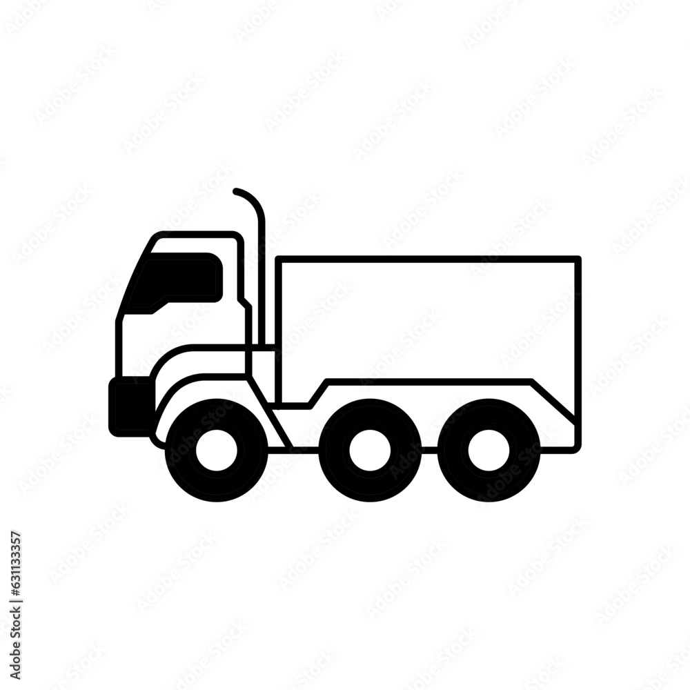 Fototapeta premium Army truck Vector Icon