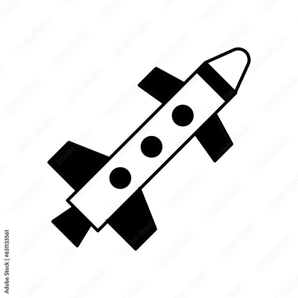 Fighter jet Vector Icon

