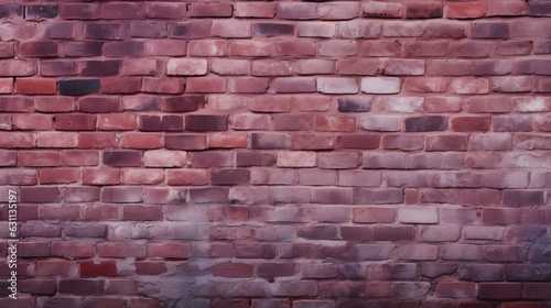 Close Up of a Brick Wall in burgundy Colors. Vintage Background 