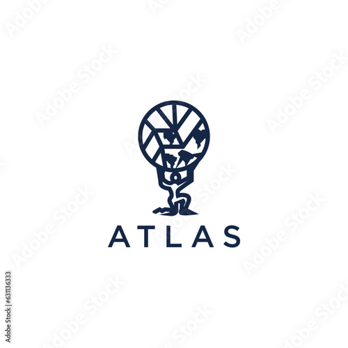 Atlas logo icon vector illustration
