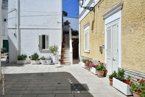 A characteristic alley of Castro, an old village in the province in Puglia, Italy.