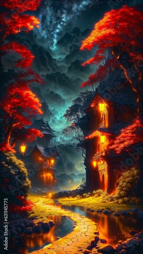 small village in the mountains