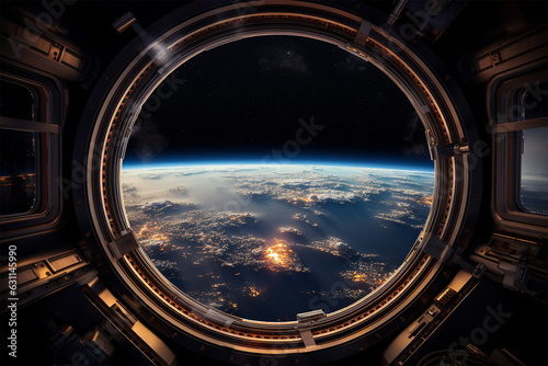 view of earth from a space station