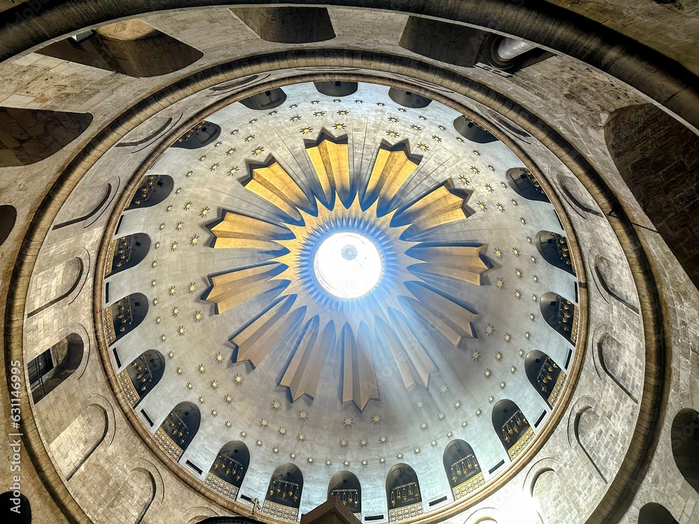 Church dome with light