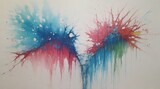 splashes and drips in colorful abstract art