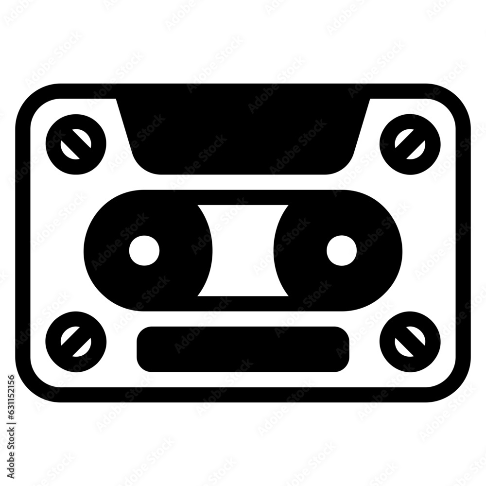  Cassette glyph icon