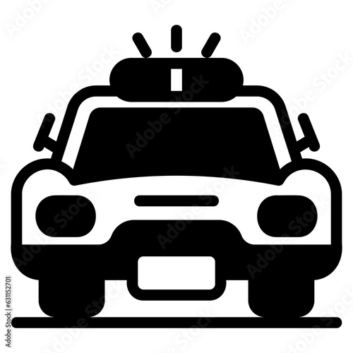  Police car glyph icon