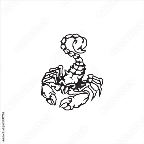 dangerous scorpion vector can be used as graphic design