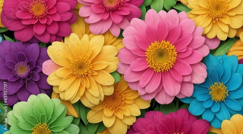 colorful abstract flowers background  colored flowers on abstract background