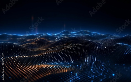 Data Technology Futuristic Glowing Background