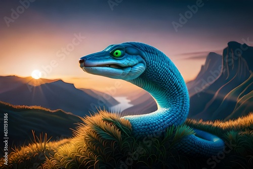 background with a snake GENERATED AI