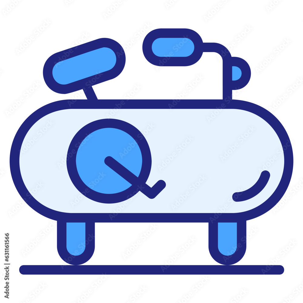 Gym bike blue icon Gym bike blue icon