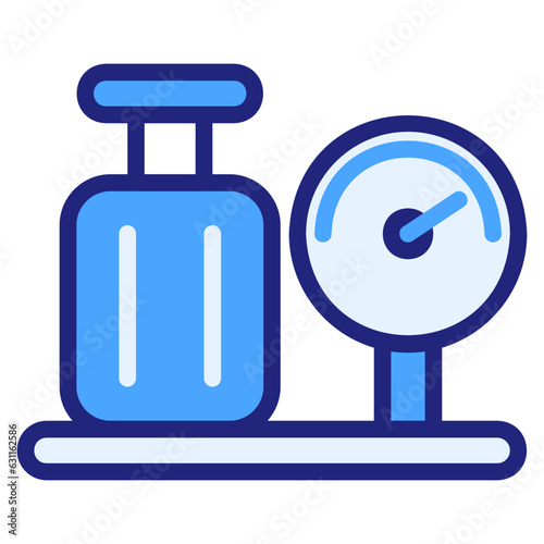  Scale weight blue icon