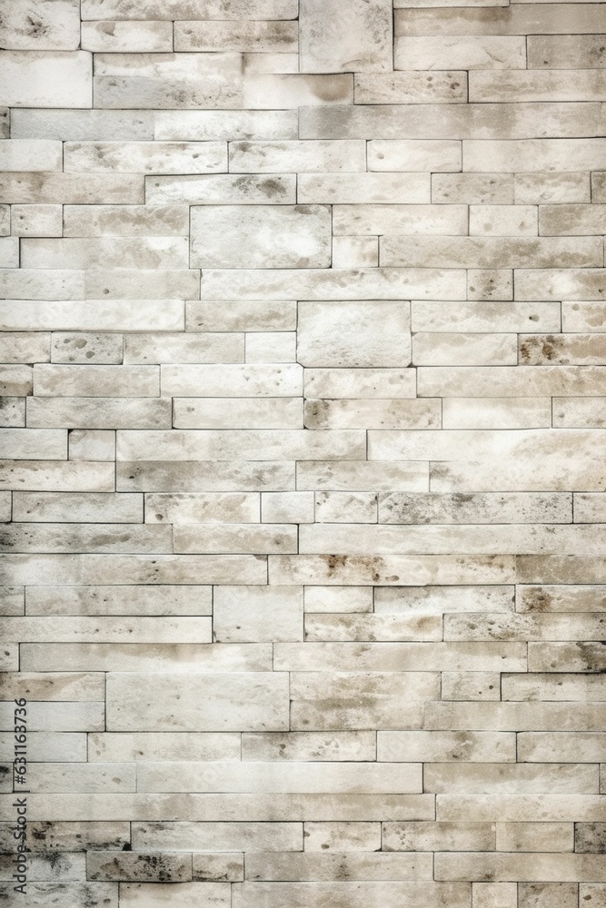 Fototapeta premium Cream and white brick wall texture background