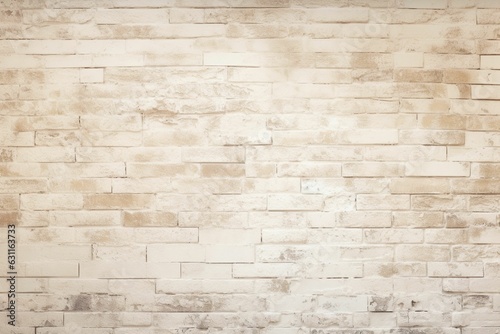 Cream and white brick wall texture background © Gabriel