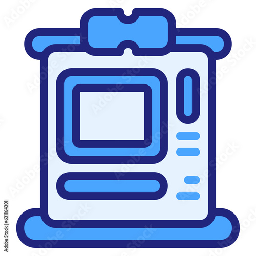  Ticket machine blue icon