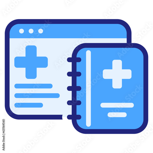  Medical report blue icon