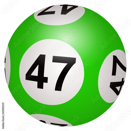 Boule de loto n° 47 en PNG