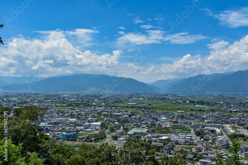 高台から見る松本市の風景